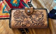 Vintage Tooled Leather Wallet 