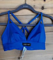 Blue Medium Sports Bra