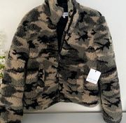 NWT  Camo Teddy Jacket