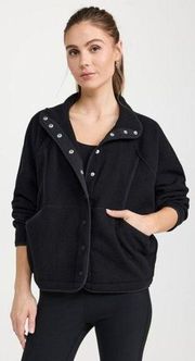 OUTDOOR VOICES Recfleece Snap Jacket in Black Size Small