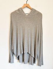 Chaser Waffle Knit Oversized Top Gray Size M