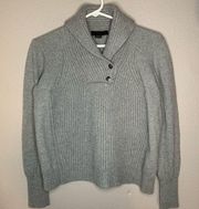 Alexander Wang shawl neck 100% wool gray pullover sweater women’s size XS