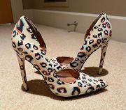 L.AM.B. Camryn II leopard print d'orsay pumps