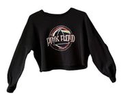 Pink Floyd studded and rhinestone crop top. Size Large