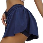 Gym Shorts for Women Waist Double-Layer Sports Workout Shorts