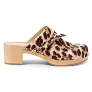 Roberta Leopard Calf Hair Clogs