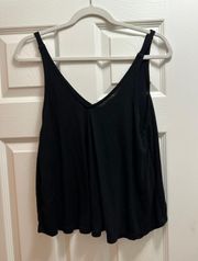 Free People Flowy Black Tank Top Shirt