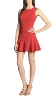 Sam Edelman red ruffle hem dress size 10