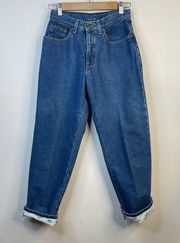 Vintage LL Bean Flannel Lined High Waist relaxed fit jeans 6 petite