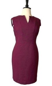 Antonio Melani Dress Sheath Pencil Knee Length Stretch Burgundy Women’s Size 14