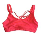 Women's Marika Tek Neon Coral Strappy Back Sports Bra