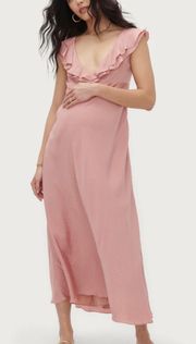 Hatch NWT  The Emily midi Dress BLUSH pink floral formal US4 SZ2 bust35