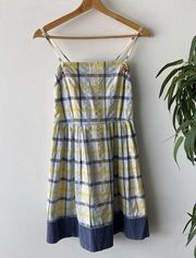 Juicy Couture Dress Womens Small Blue Plaid Cottage Boho Summer Picnic Retro