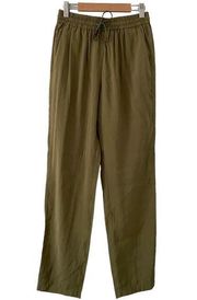 Scotch & Soda Pull-On Drawstring Green Straight Leg Pants XS NWT