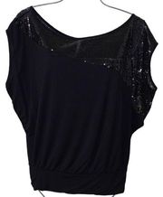 Black Sequin Top