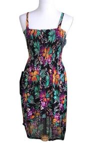 CANDY COUTURE VIBRANT FLORAL MULTICOLOR DRESS SMALL