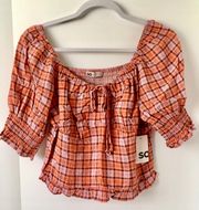 Plaid Crop Top, Large