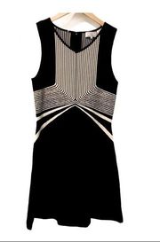 MLV by Mayren Lee Viray Black & White knit dress M 90s sexy fit and flare vampy