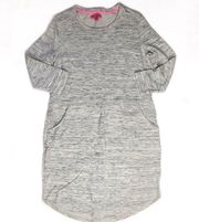 Betsey Johnson Sweatshirt Dress Heathered Grey