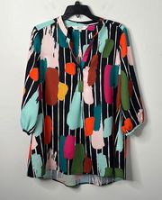 Crosby by Mollie Burch Marti Paint Stripes Tunic Blouse