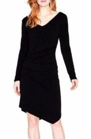 NEW NWT RACHEL RACHEL ROY Asymmetrical V-Neck Party Dress Black LBD Sexy XS