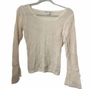 Ariat bell-sleeve sweater cream colored XS