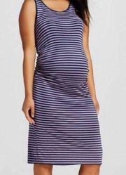 Liz Lange Maternity Purple Striped Tank Dress XS