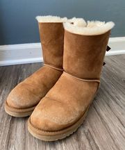 UGG women’s bailey bow tan  boots