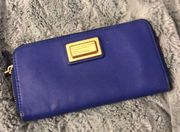 Marc by Marc jacobs womens blue leather billfold