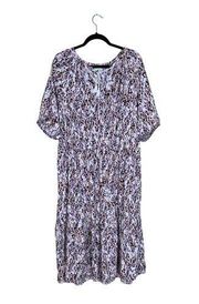Beach Lunch Lounge Collection, 100% Rayon Floral Dress, XL