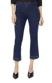 Nydj NEW Barbara Bootcut Ankle Stud Hem Hearst Wash Jeans Size 00