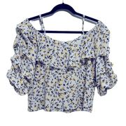 Alythea Floral Off the Shoulder puff sleeve top size small