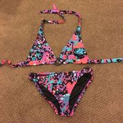 Shoshana Swimwear Multi Color Tie Closure Bikini