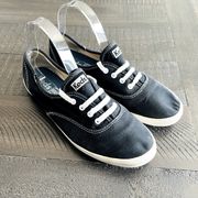 Keds Champion Black Canvas Sneakers Size 7.5