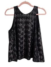 Talula Aritzia One Button Open Back Sequin Tank Top