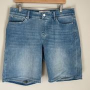 SOFT SURROUNDINGS Stretch Pull On Denim Long Shorts Sz Large XL