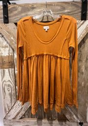 Orange Peplum Top