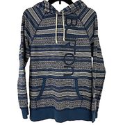 Burton Boards Burton Durable Goods Blue Striped Logo Women’s Hoodie in Medium