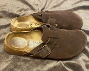 BIRKENSTOCK BOSTON HABANA SOFT FOOTBED DARK BROWN GENDER NEUTRAL SLIP-ON CLOGS