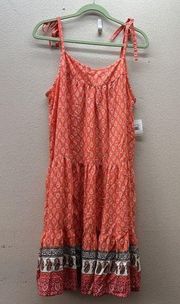 Beach Lunch Lounge Women’s Skylar Square Neck Dress Size XL NWT Boho Print