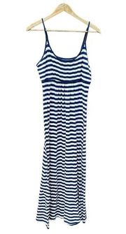 Workshop By Andrea Jovine women's maxi striped blue and white dress size large