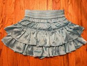 Cake For Dinner Blue Ruffle Mini Skirt