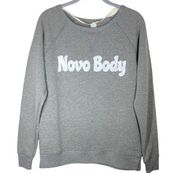 Apparel Novo Body Athletic Sweatshirt Gray White Womens Size Small