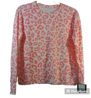 Grayson Threads Women's Pink Leopard Lips Printed Sleepwear Top Small