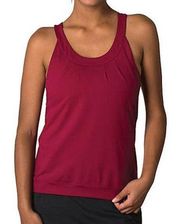 Toad Co Small Alluvial Tank Top Red Built in Bra Athletic Stretch Pullover 168