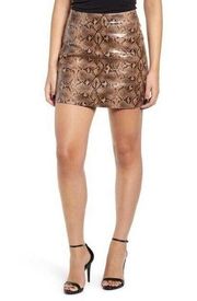 BlankNYC Faux Leather Mini Skirt Snakeskin Python