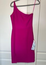 NWT Dress The Population Alexandra Midi-Dress in Bright Fuschia Size: Small