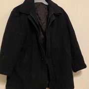 Ralph Lauren Green Label Women’s Black Wool & Cashmere Pea Coat Jacket Size L