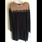 AB Studio sweater dress with lace trim size XL