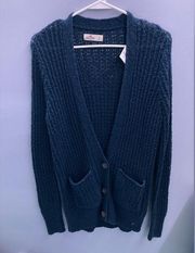 Navy Button Down Cardigan